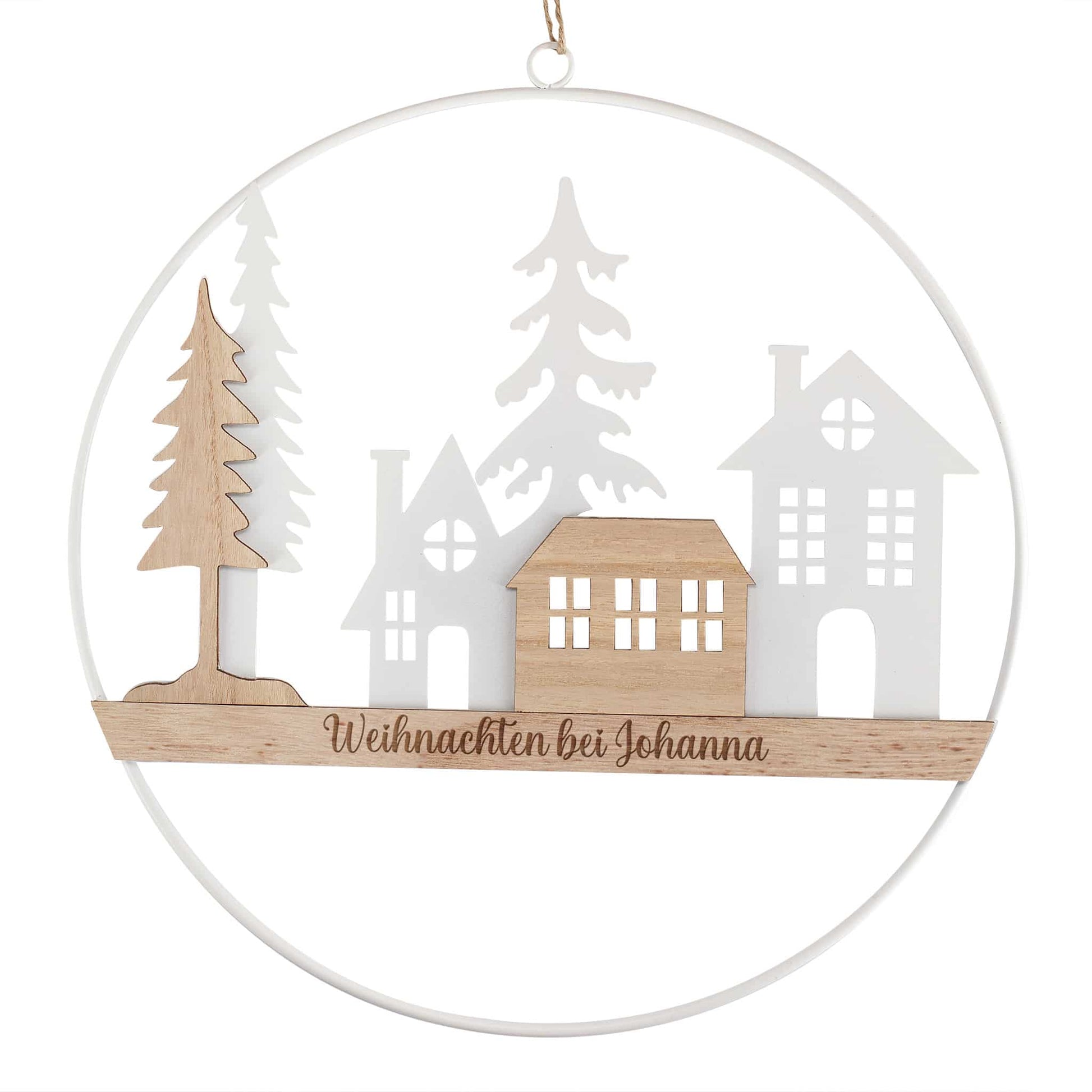 Weihnachtliche Dekoration für die Tür