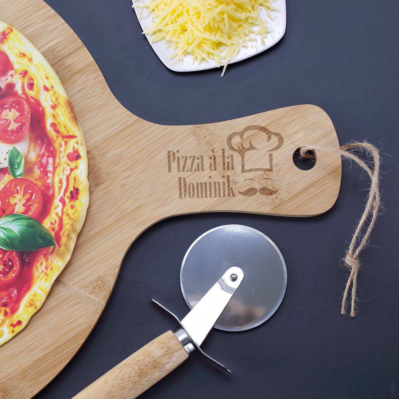 Graviertes Pizzabrett mit Ihren Wunschtexten