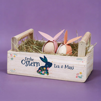 Holzkiste zu Ostern