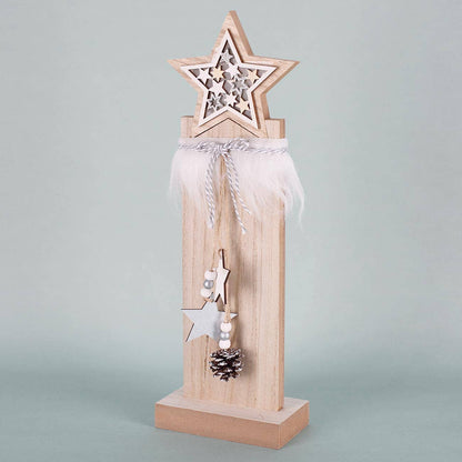 Rückseite mit Weihnachtsdekoration