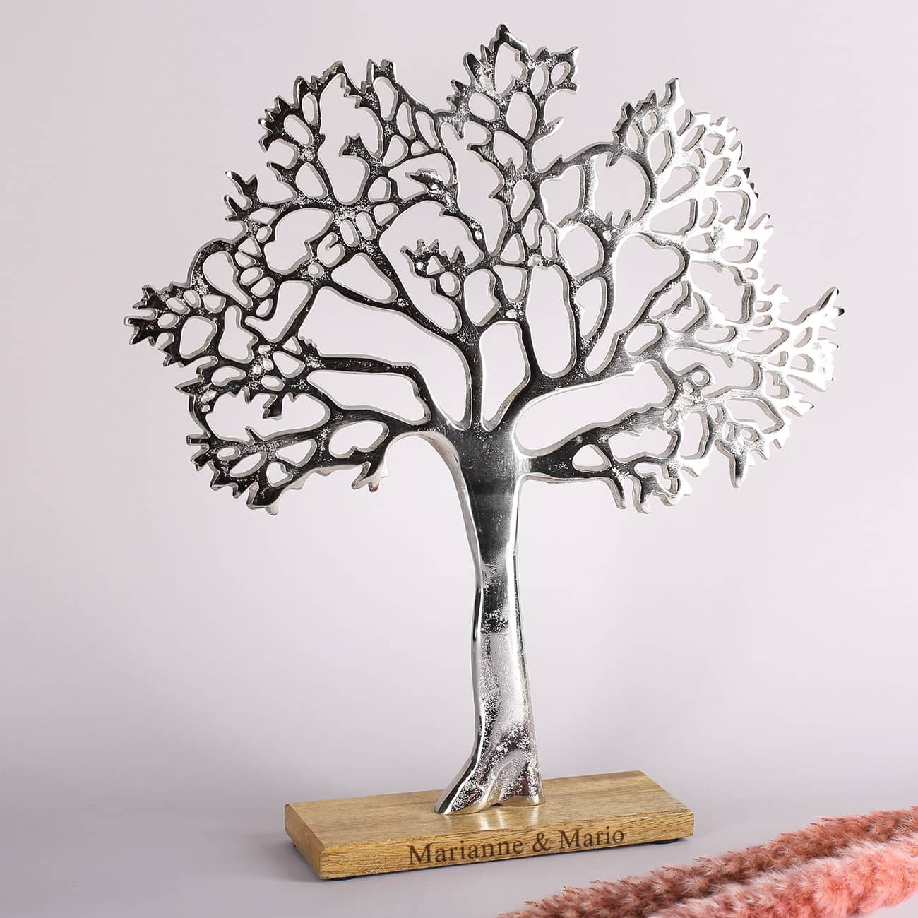 Skulptur - Liebesbaum - mit Wunschgravur als Geldgeschenk oder Dekoration