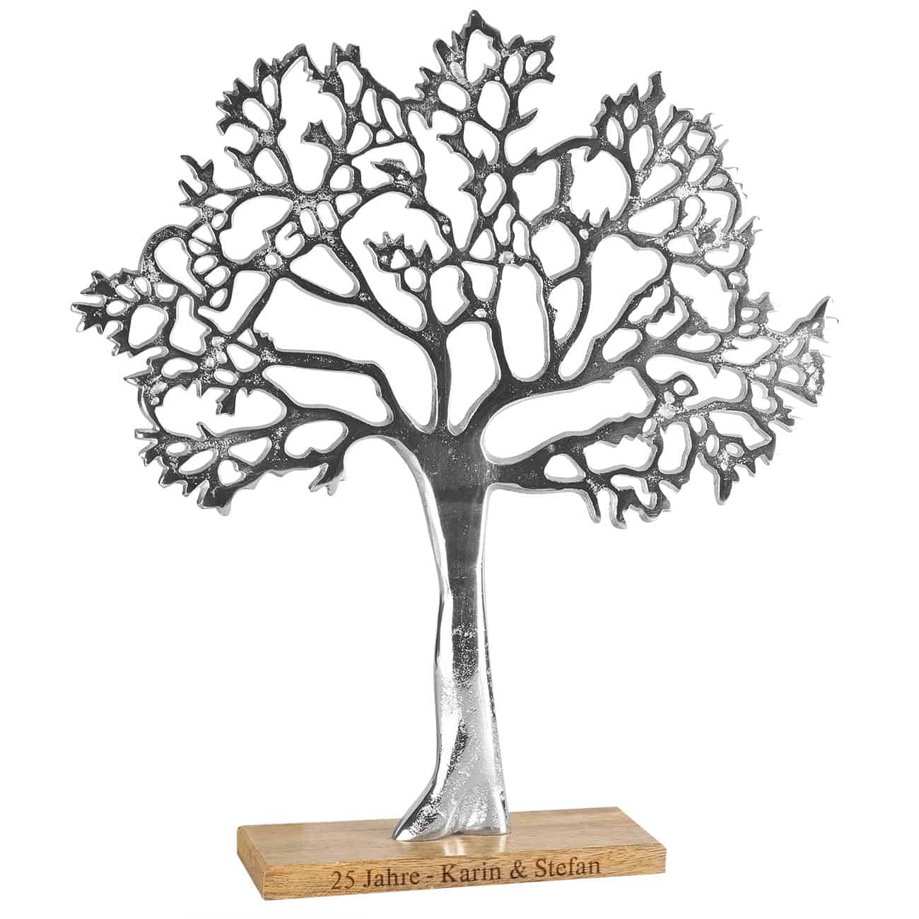 Baum Skulptur mit Gravur nach Wunsch
