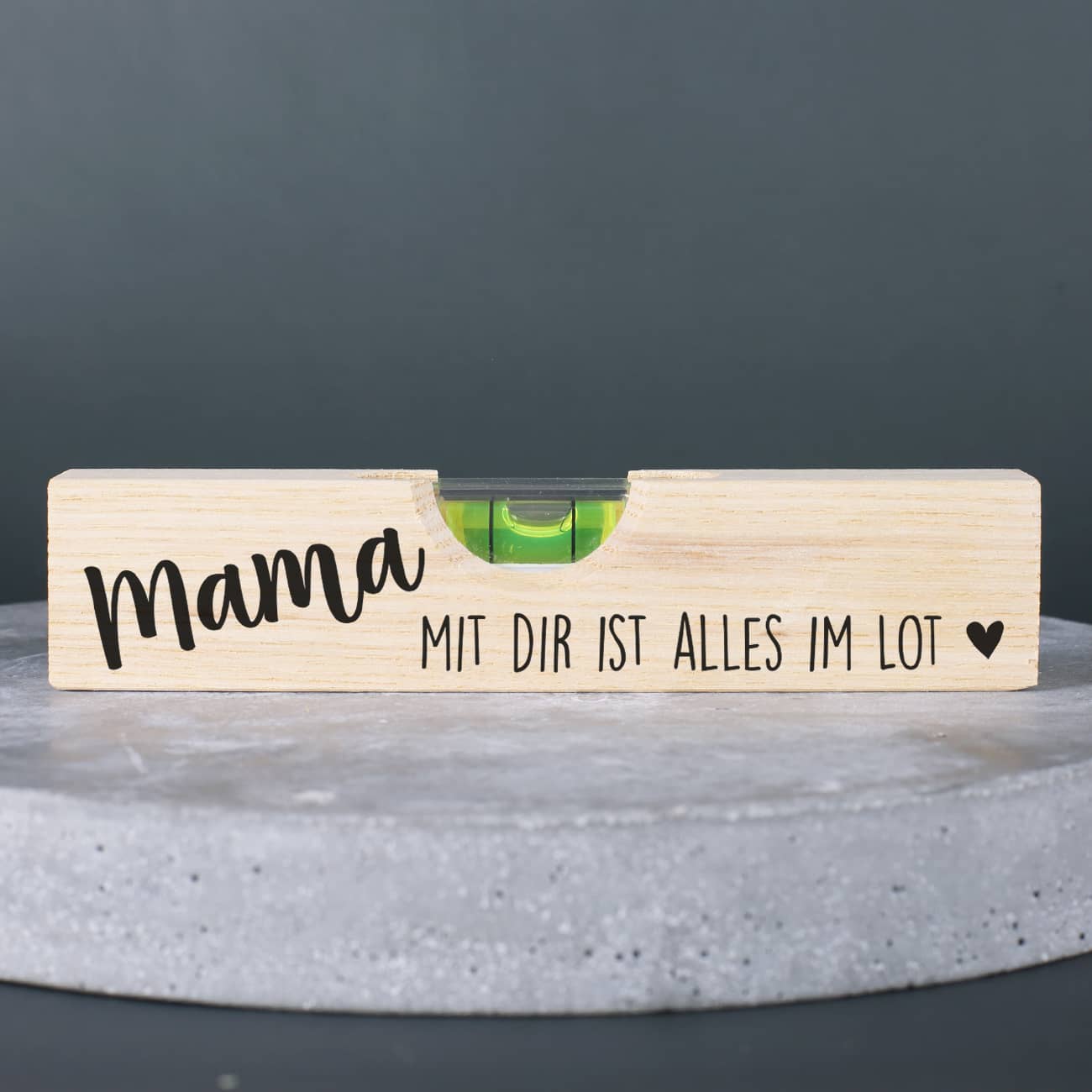Mit dir ist alles im Lot - Wasserwaage mit Namensaufdruck