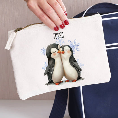 Beautycase mit Pinguinmotiv