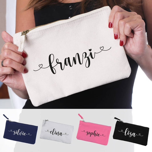 Beautycase in 5 Farben mit Namensaufdruck