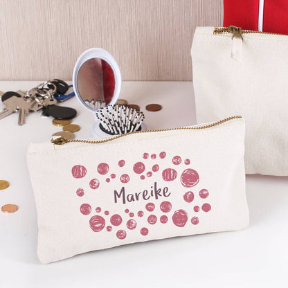 Kleines Beautycase mit Kreismotiv