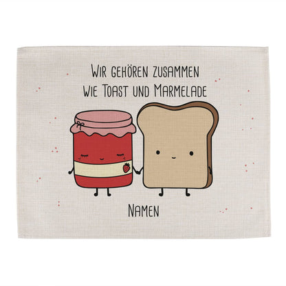 Platzdeckchen aus waschbarem Material mit Namen personalisiert