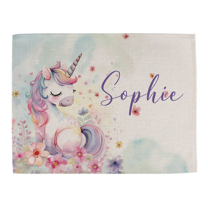 Mit Einhorn & Name bedruckt