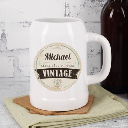 persönlicher Bierkrug zum Geburtstag - Nicht alt, sondern Vintage