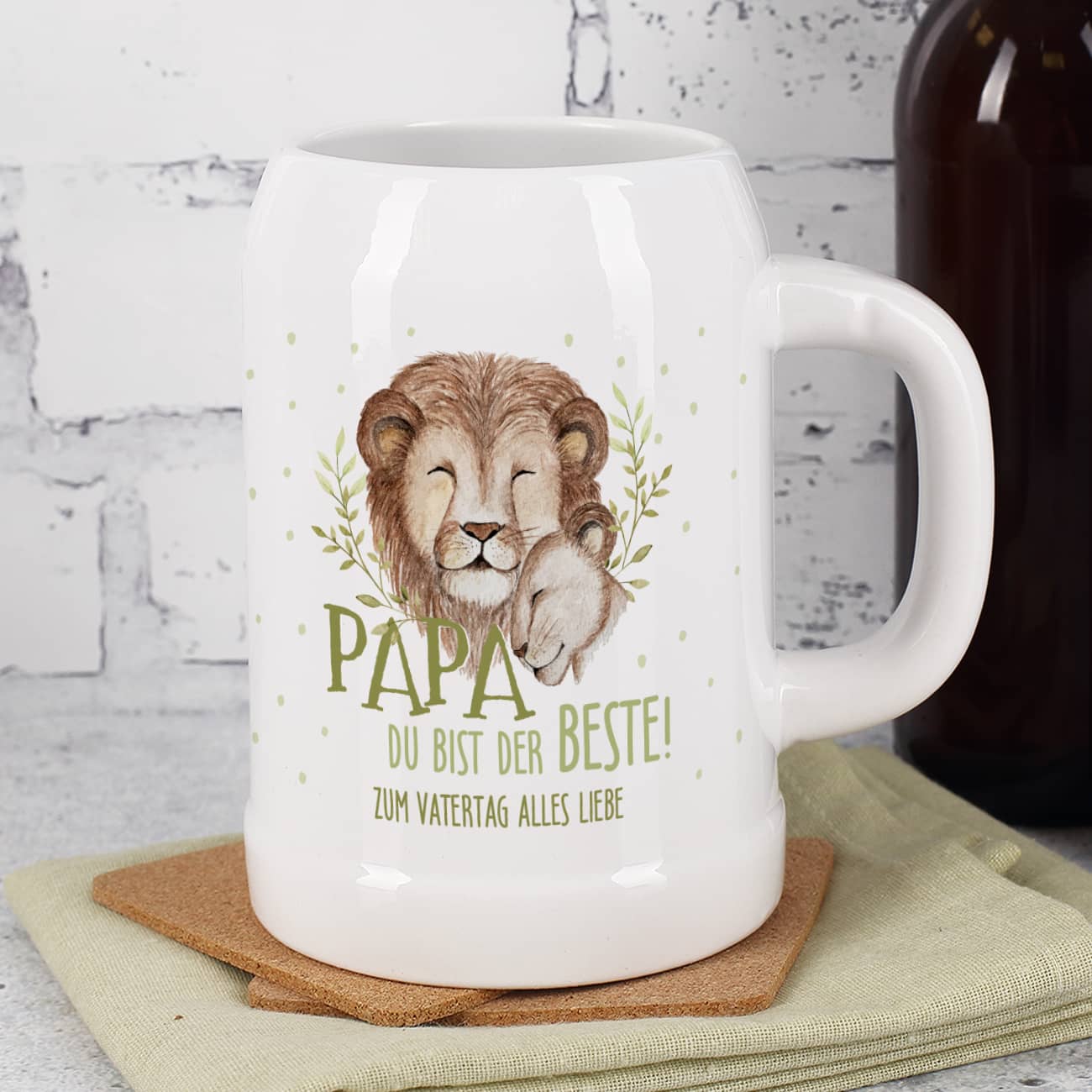 Personalisierter Bierkrug zum Vatertag