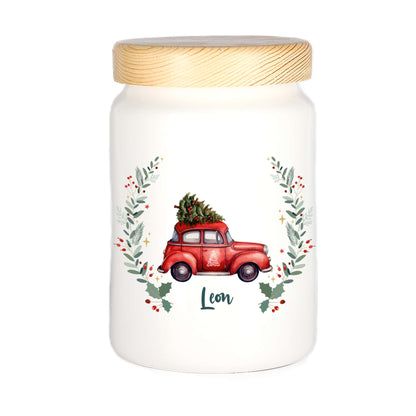 Dose mit weihnachtlichem Motiv 