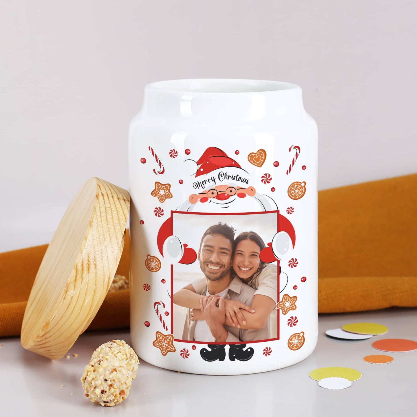 Keksdose zu Weihnachten bedruckt mit Foto