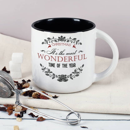 Große Tasse mit Weihnachtsmotiv "Christmas - It's the most wonderful time of the year"
