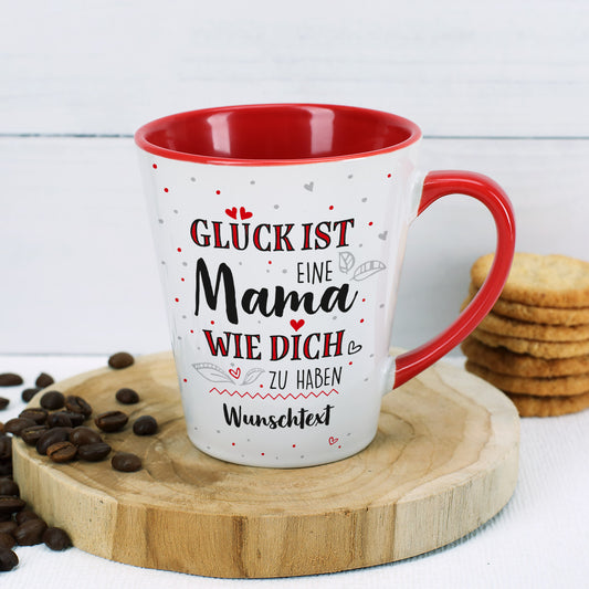 Personalisierte Tasse – „Glück ist, eine Mama wie dich zu haben“ mit Wunschtext