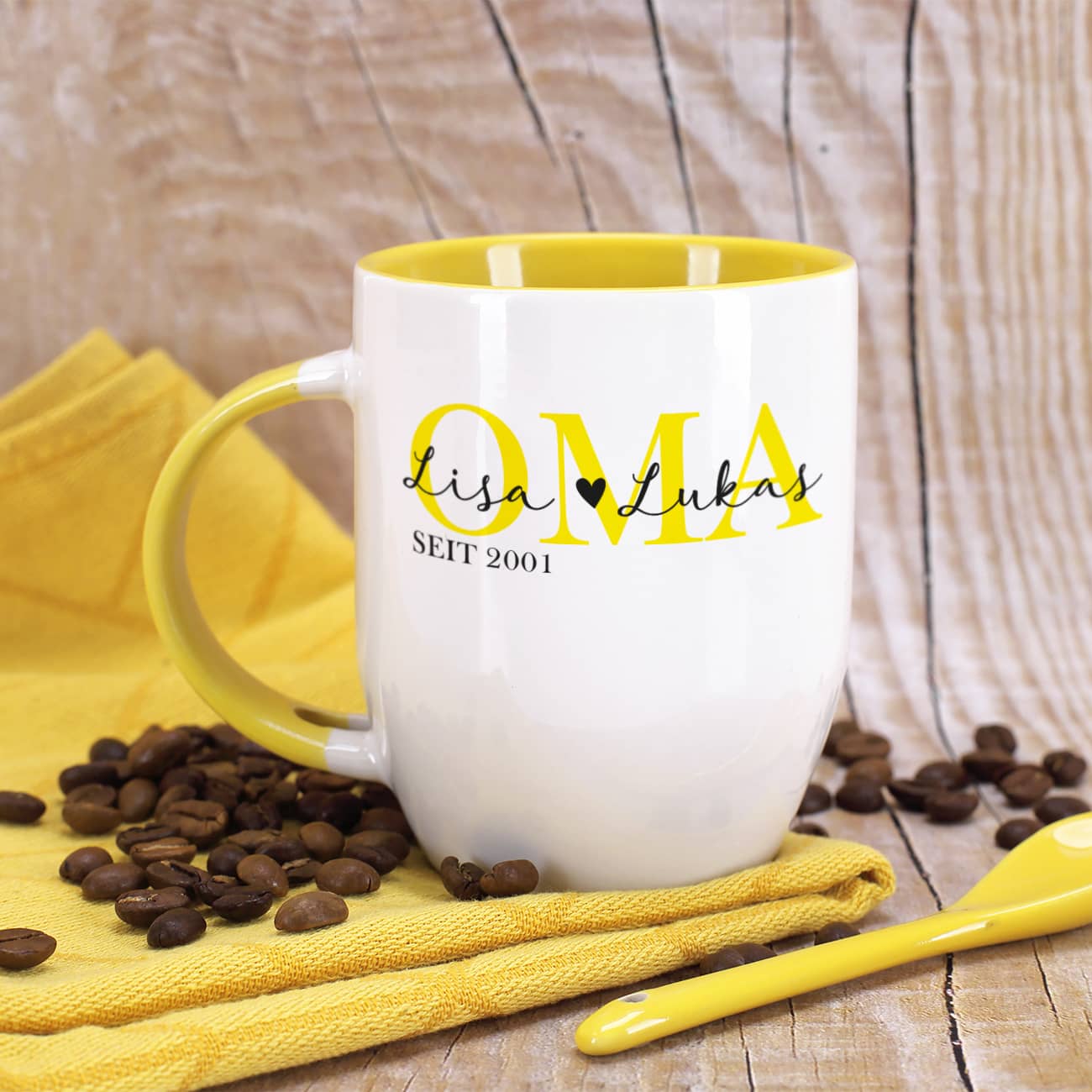 Personalisiertes Motiv für Oma auf Löffeltasse