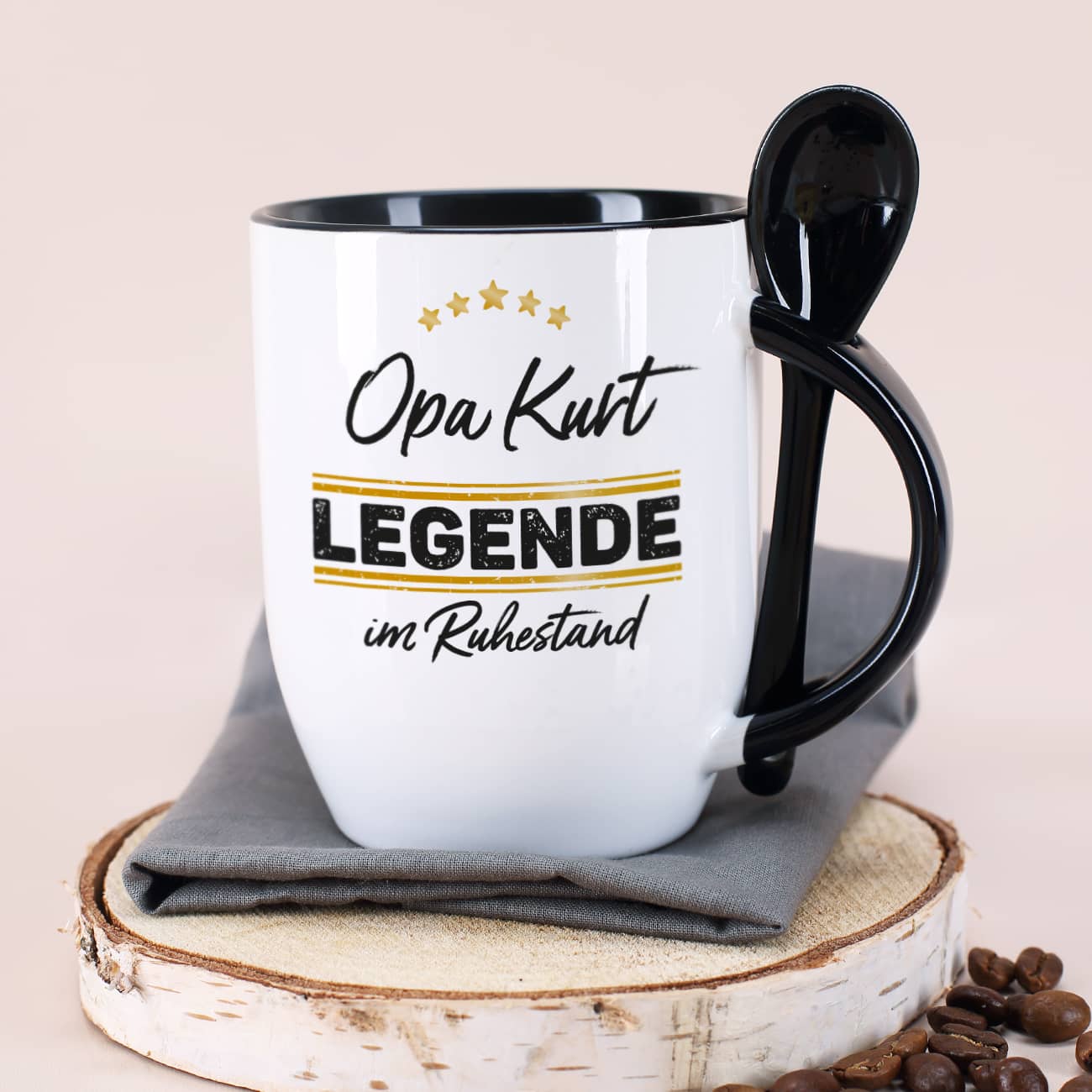 Personalisiertes Geschenk zur Rente mit Namensaufdruck