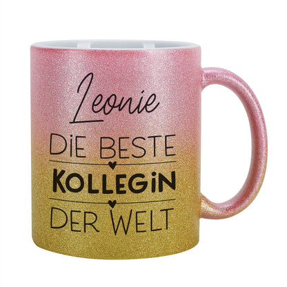 Glitzertasse für die beste Freundin, Kollegin oder Schwester der Welt