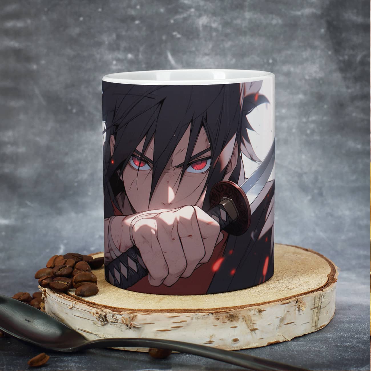 Moderner Kaffeebecher für Anime-Fans mit Ihren Lieblingscharakteren bedruck
