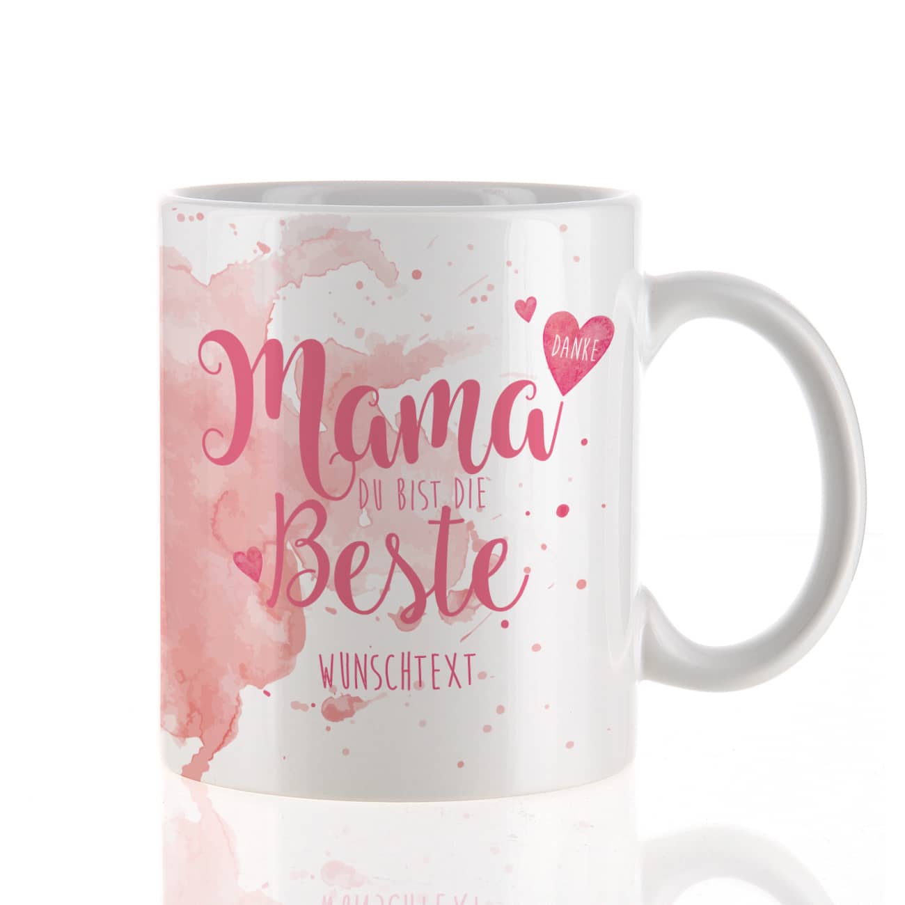 Rosa Tasse "Mama Du bist die Beste"