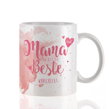 Rosa Tasse "Mama Du bist die Beste"