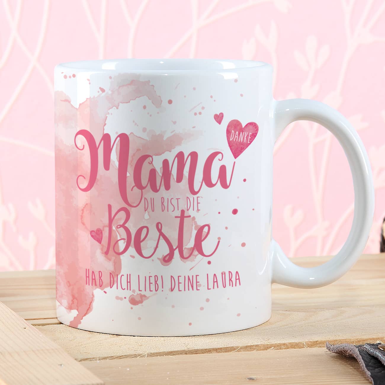 Tasse "Mama Du bist die Beste" mit Wunschtext