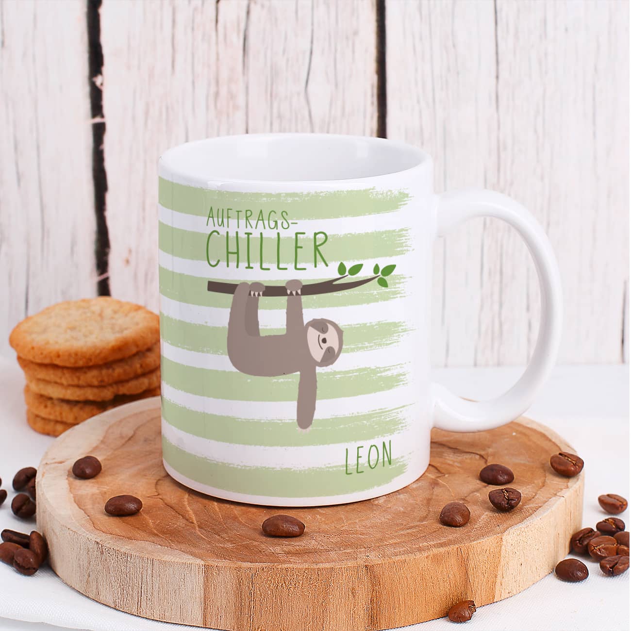 Tasse "Auftragschiller" mit Name