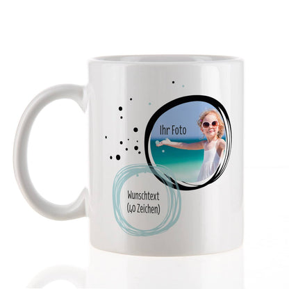 Keramiktasse mit Ihrem Foto und Text Ihrer Wahl