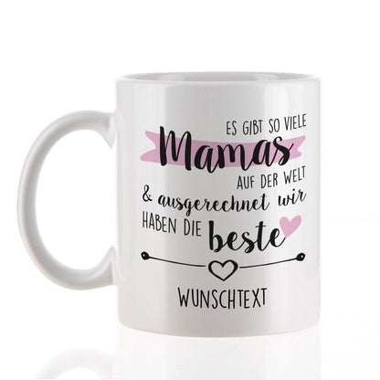 Bedruckte Kermaiktasse zum Muttertag mit Wunschaufdruck