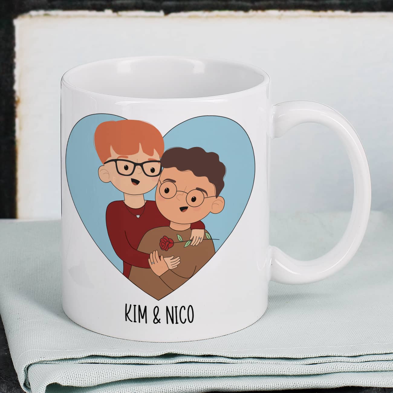 Coole Paartasse mit FIguren nach Wahl 