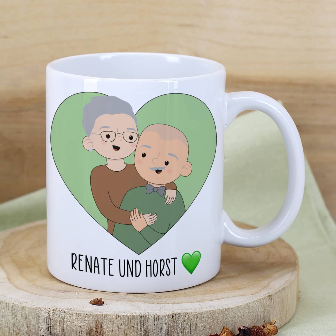 Coole Paartasse mit FIguren nach Wahl 