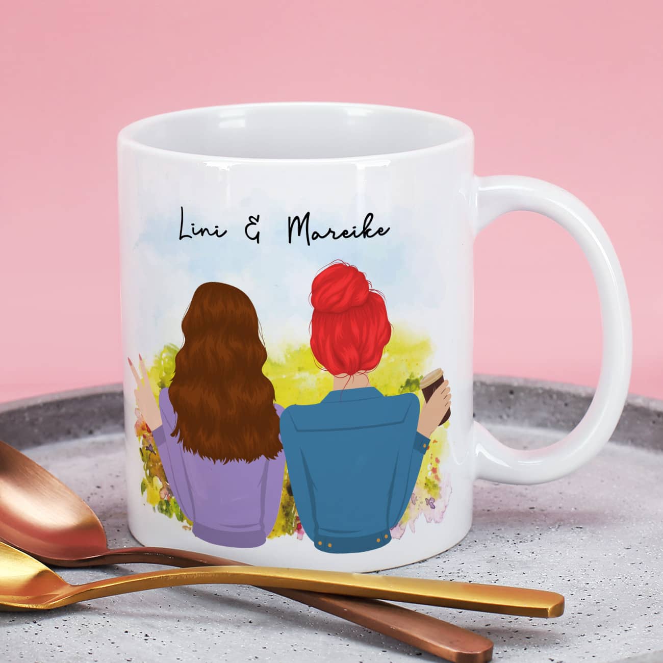Beste Freundinnen Tasse zum selbst gestalten