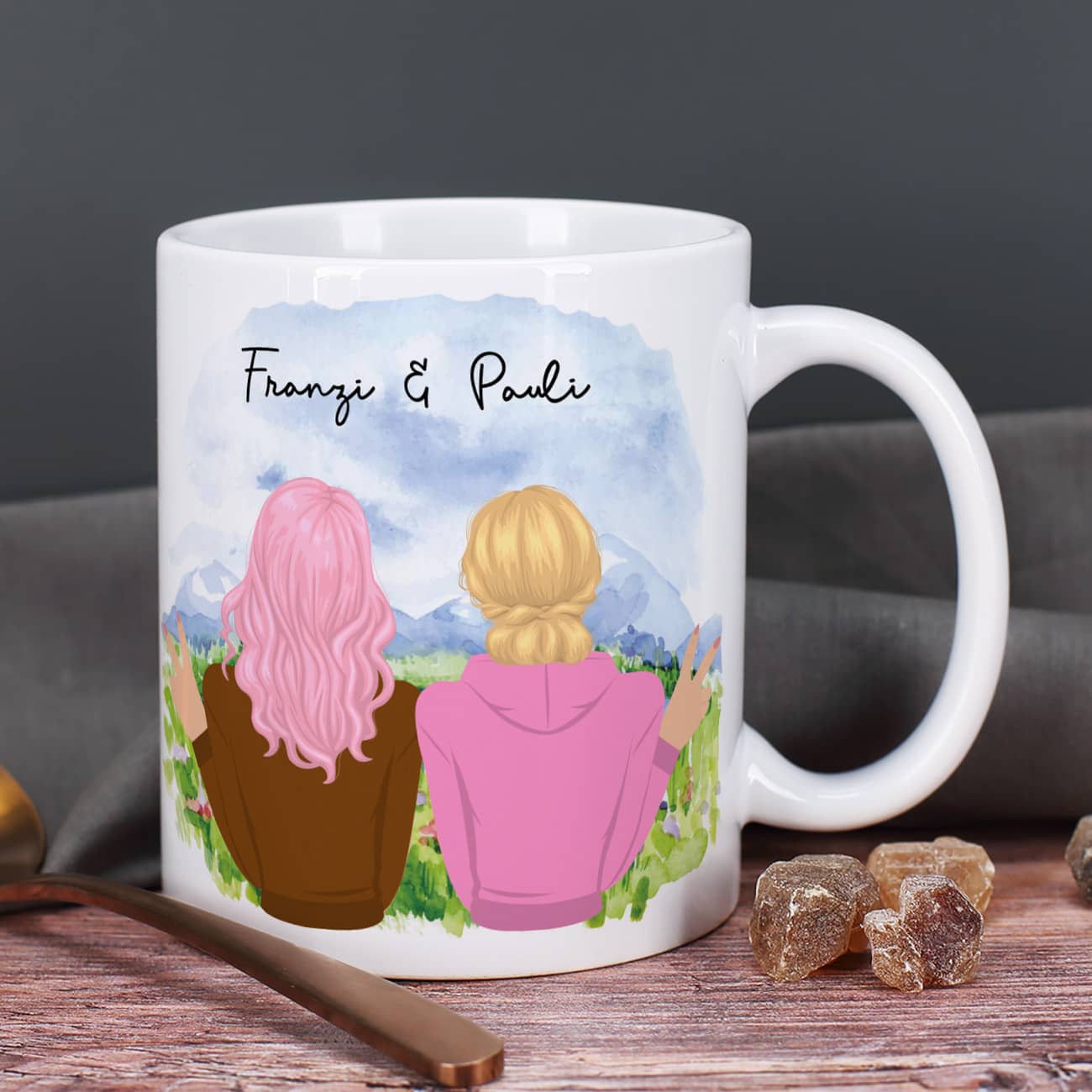 Einzigartige Freundinnen Tasse