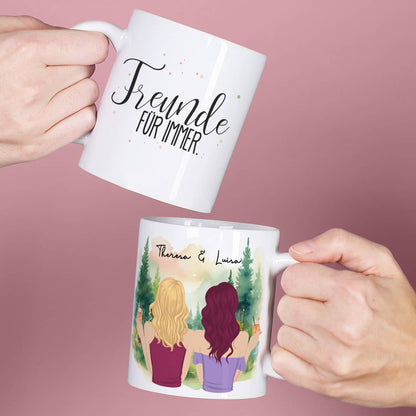 Beste Freundinnen Tasse zum selbst gestalten