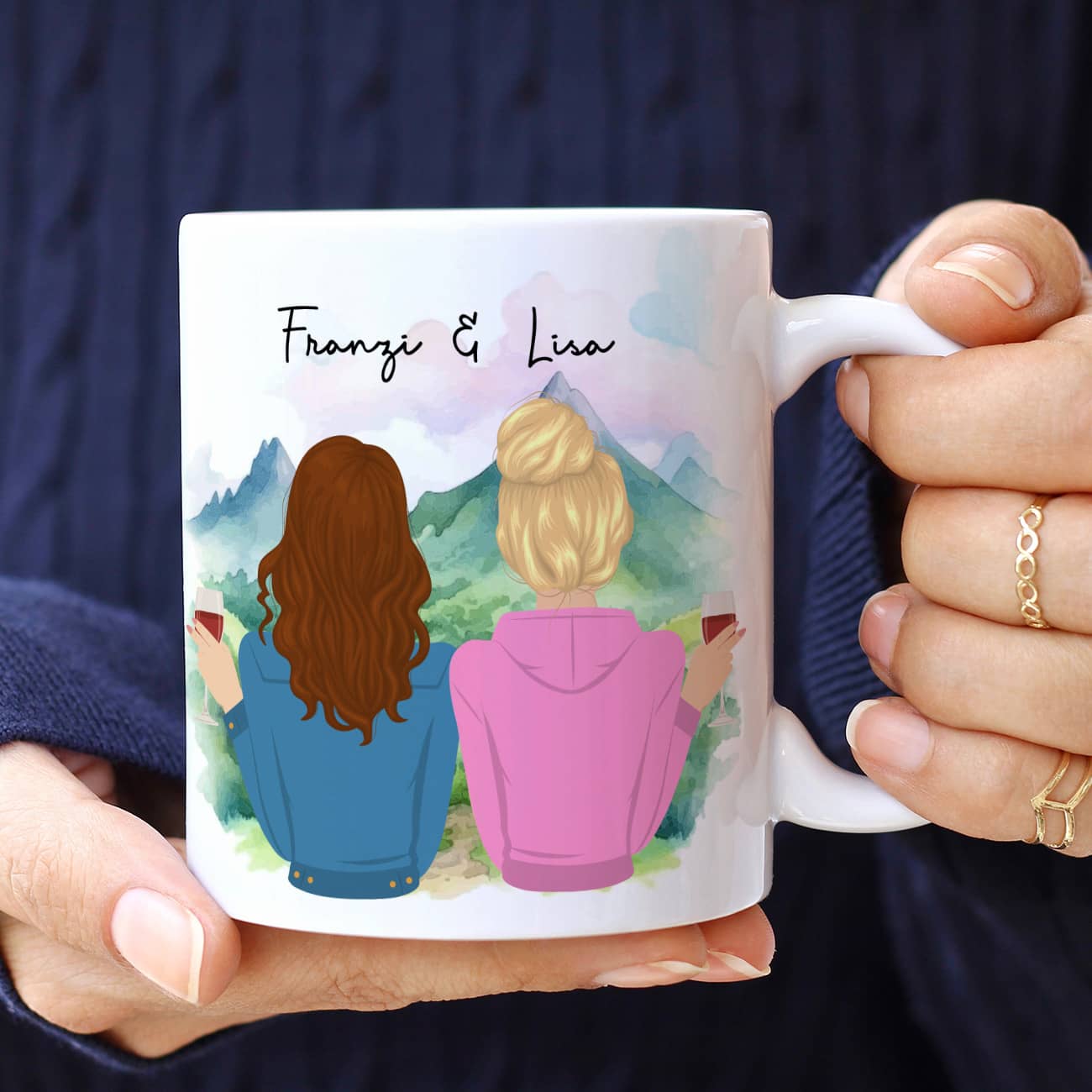 Beste Freundinnen Tasse zum selbst gestalten