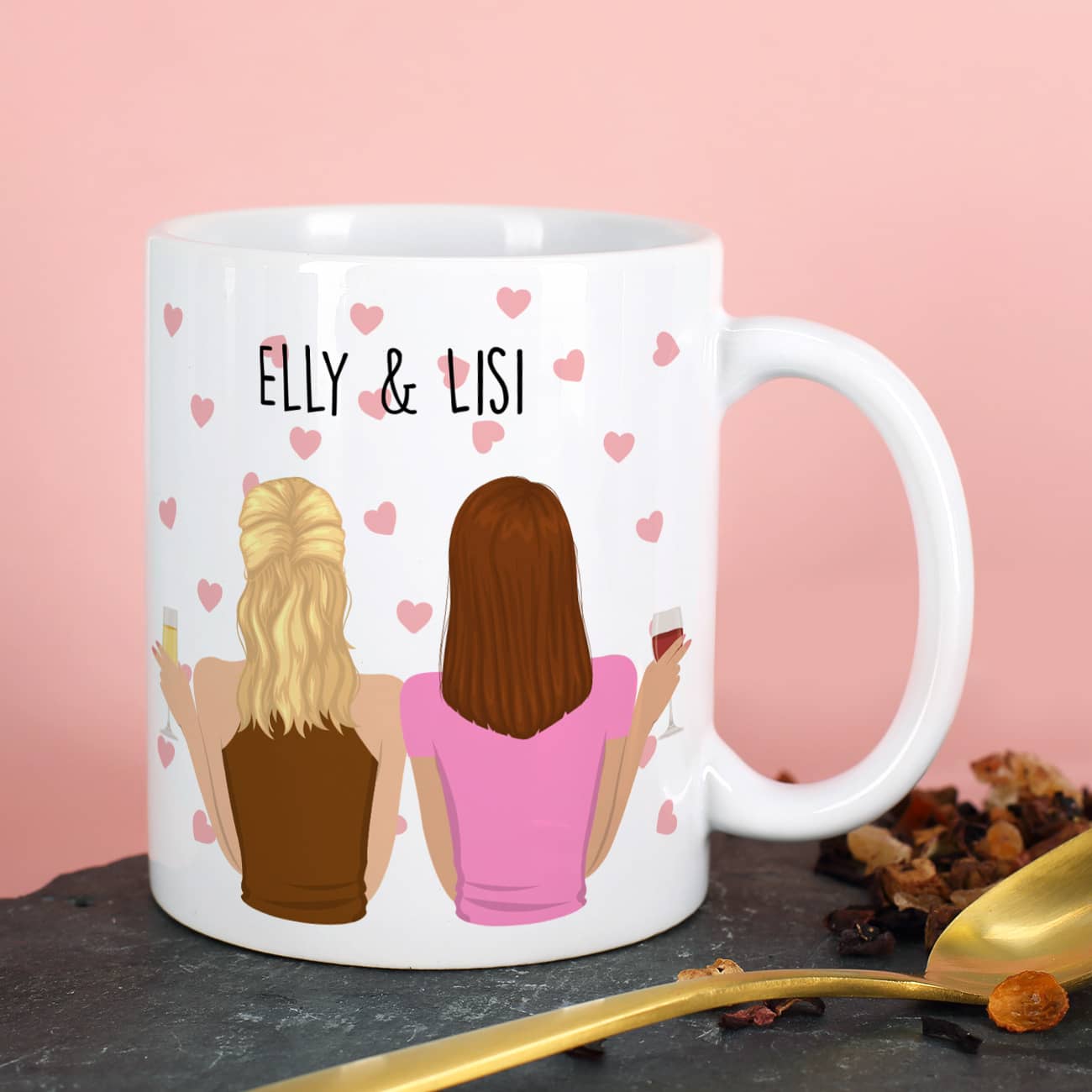 Einzigartige Freundinnen Tasse