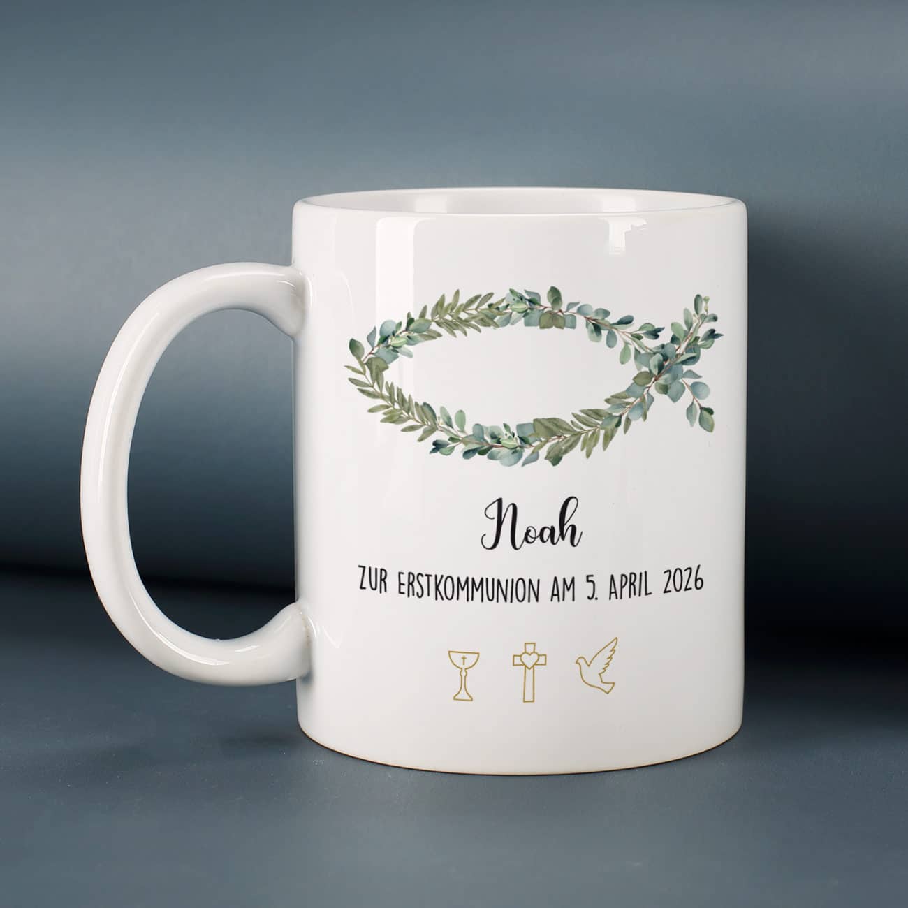 Tasse - Eukalyptus Fisch - zur Kommunion