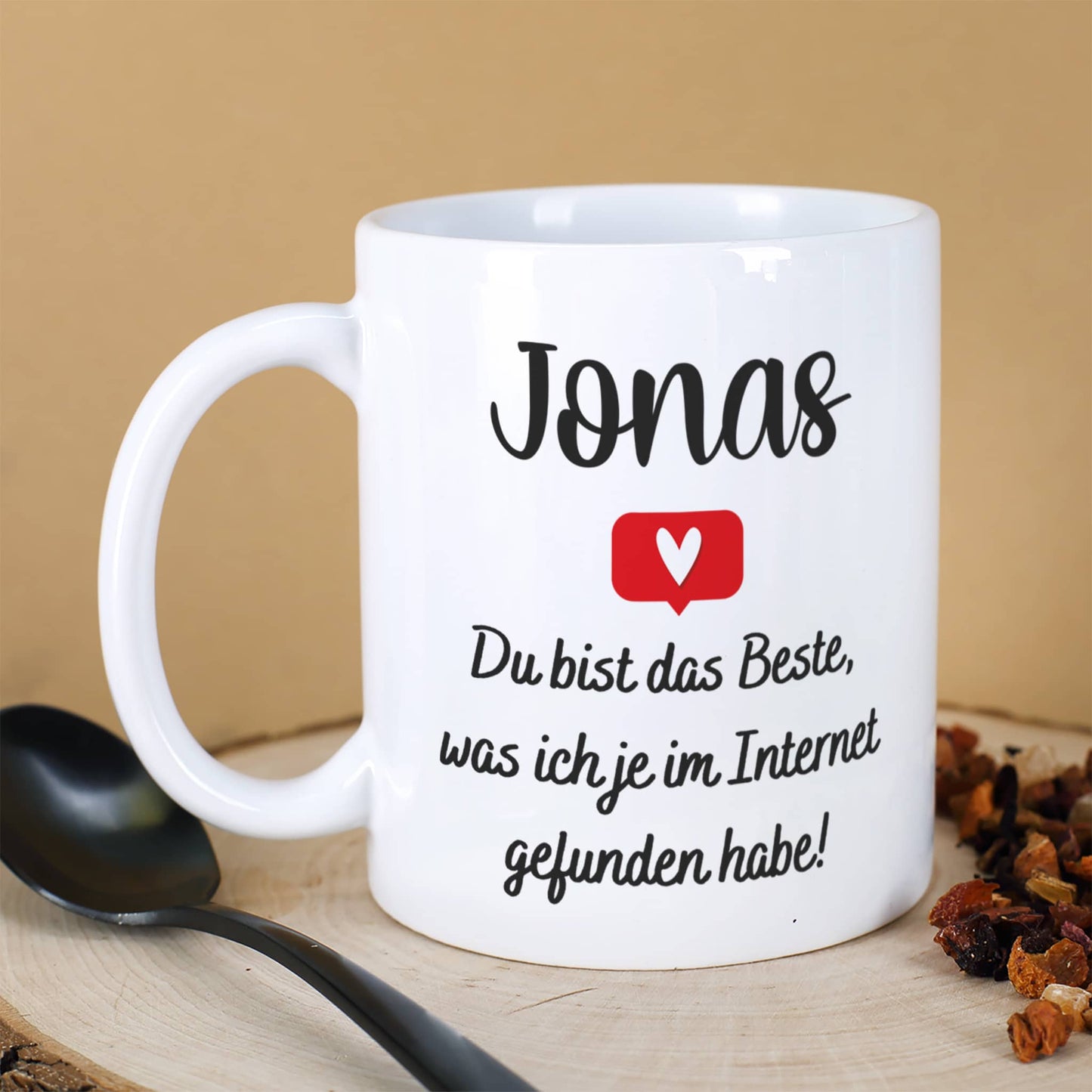 Tasse zum Valentinstag - Du bist das Beste, was ich je im Internet gefunden habe!