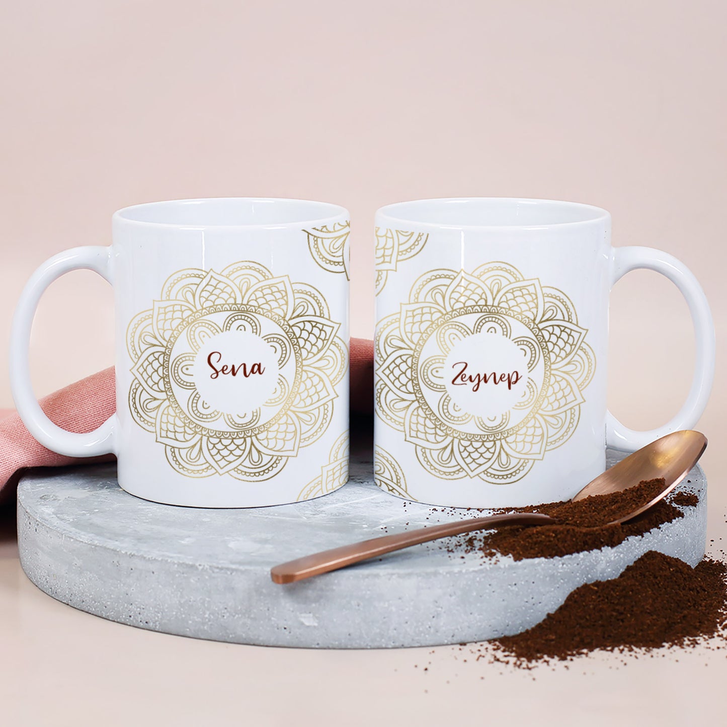 Mandala Tasse mit Name zu Ramadan
