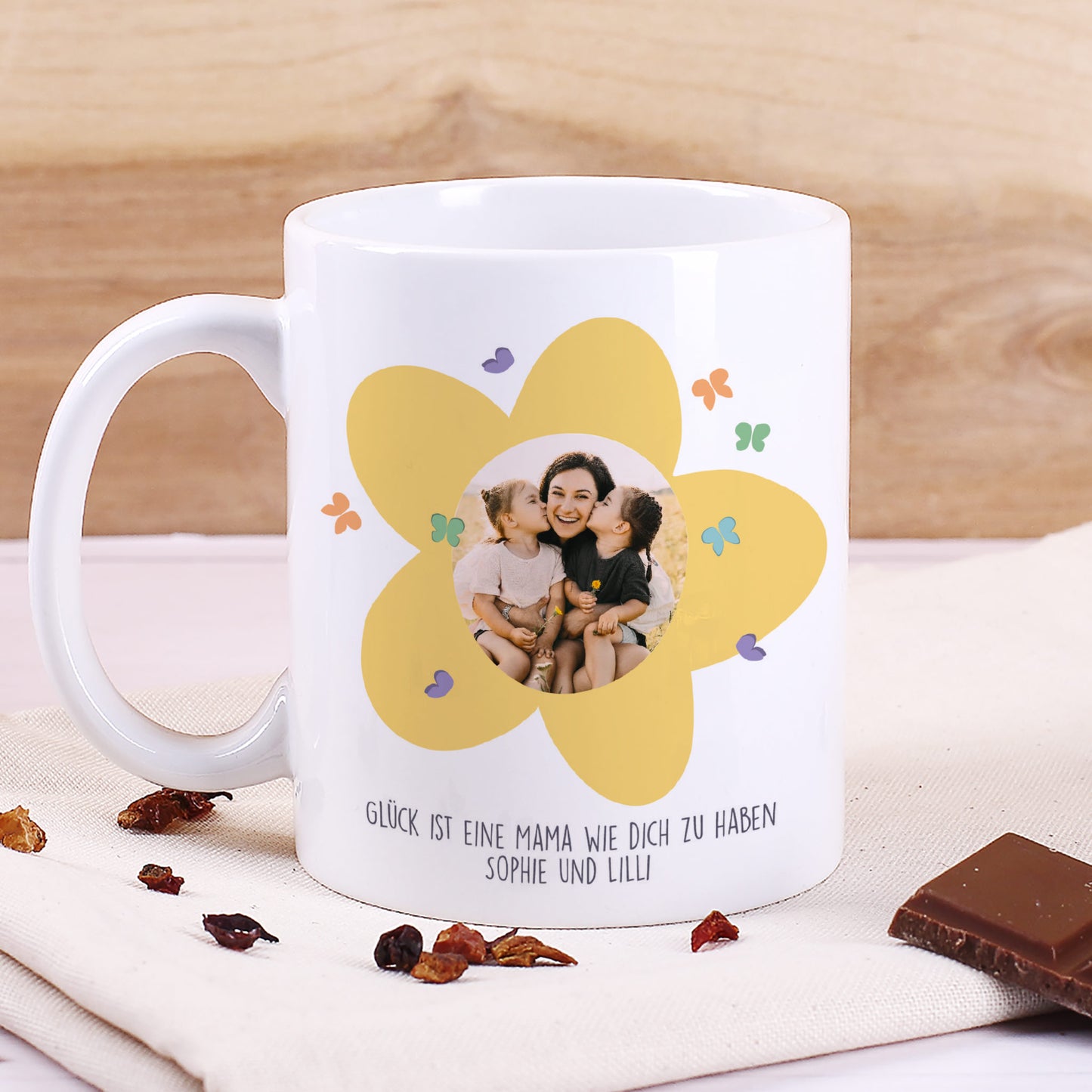 Personalisierte Fototasse für Mama zum Muttertag | Danke für alles Mama