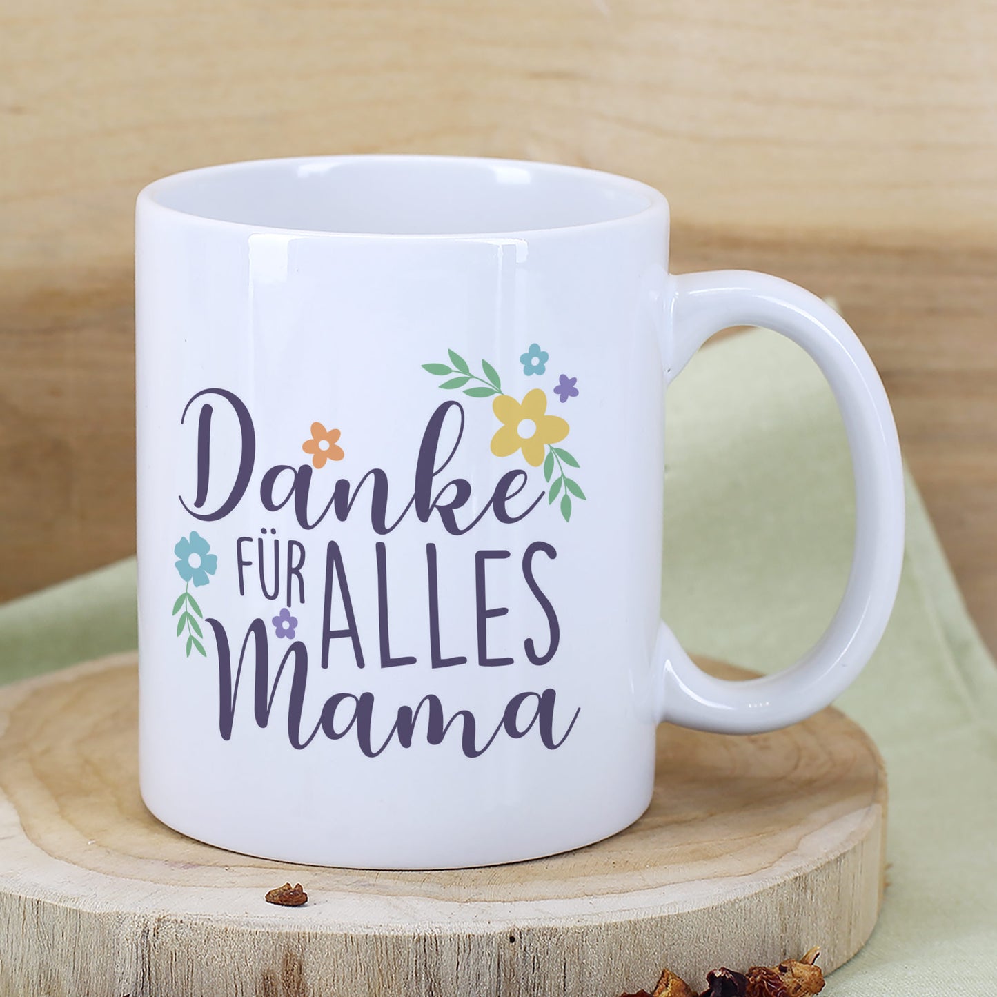 Personalisierte Fototasse für Mama zum Muttertag | Danke für alles Mama