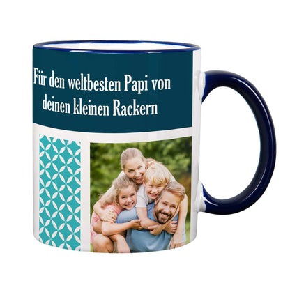 Foto-Tasse mit 3 Bildern und Wunschtext