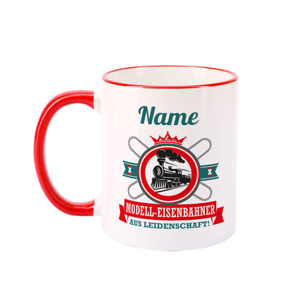 Modell-Eisenbahner Tasse mit Name
