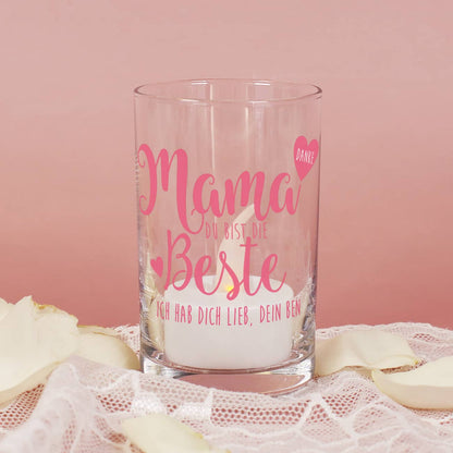 Personalisiertes kleines Windlicht als Dankeschön