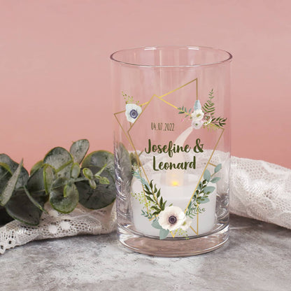 Geschenk zur Hochzeit als kleines Windlicht