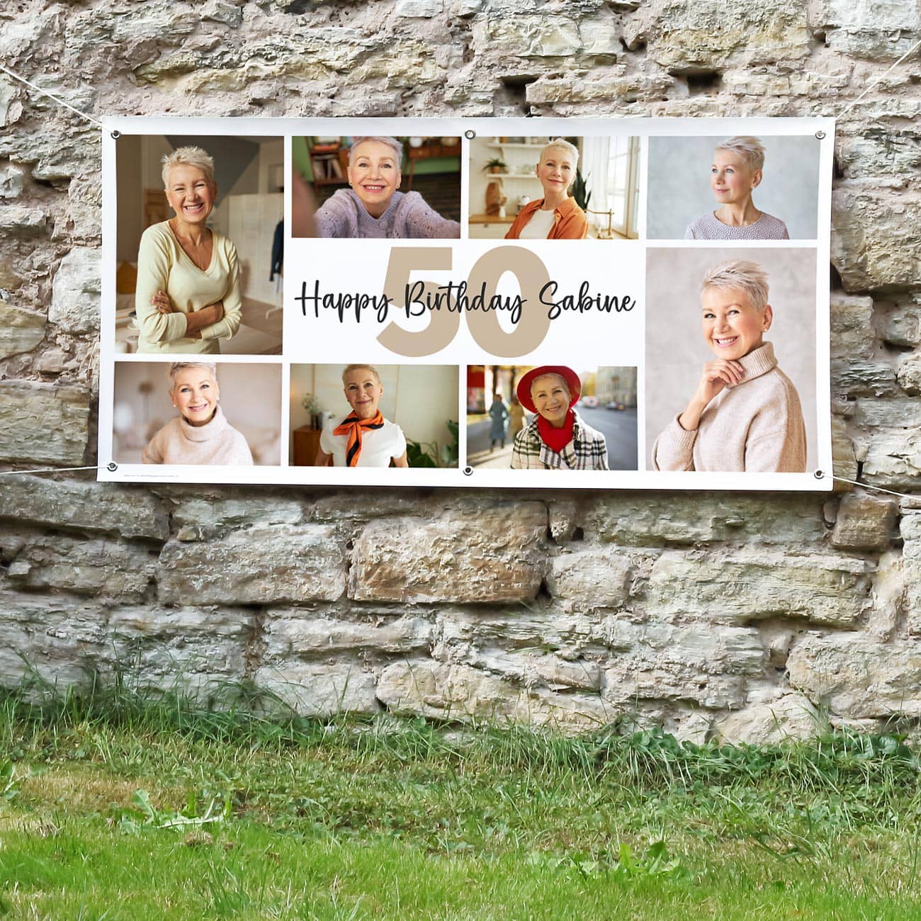 Persönliches Fotobanner zum Geburtstag