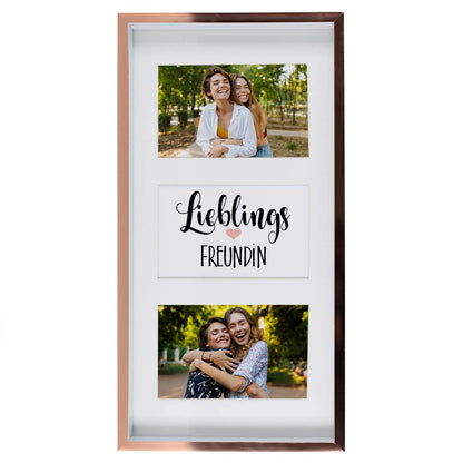 Bilderrahmen für jeden Anlass personalisiert mit zwei Fotos und Text