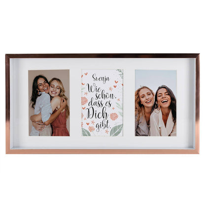 Bilderrahmen personalisiert mit zwei Fotos und Text
