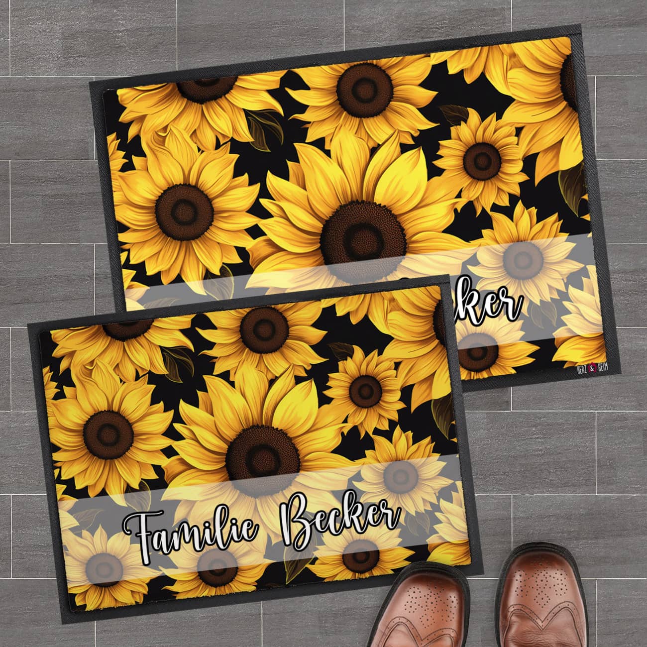Sonnenblumen-Fußmatte - 2 Größen