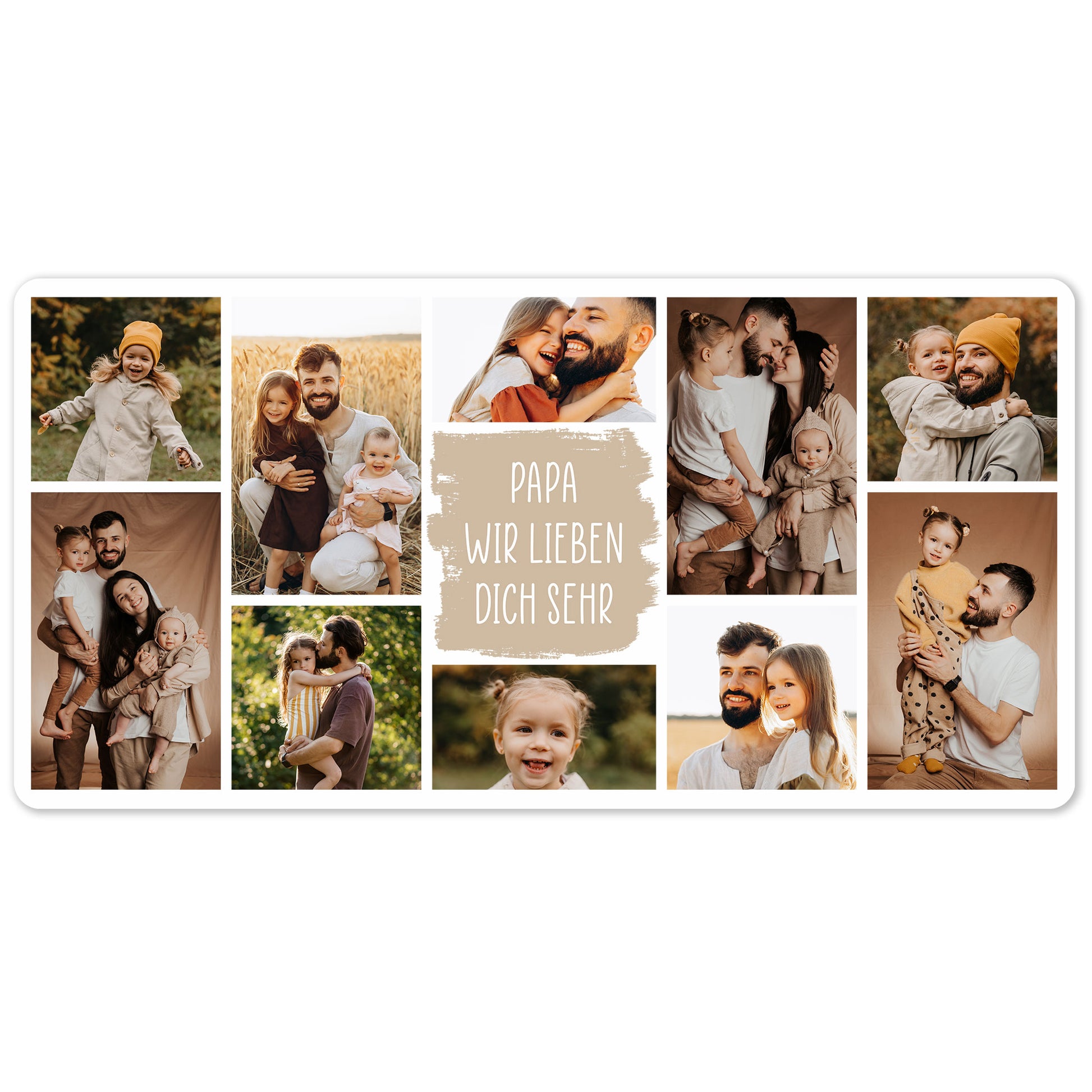 Freigestelltes Mousepad auf weißem Hintergrund – Fotodruck vollständig sichtbar