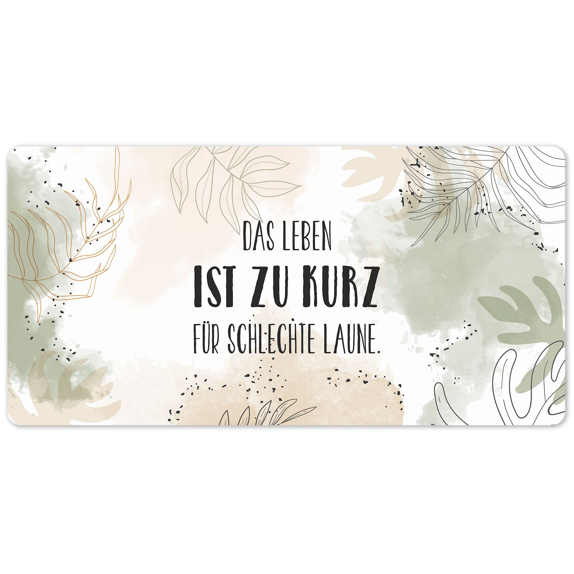 Freigestelltes Mousepad auf weißem Hintergrund – Motiv und Text klar sichtbar